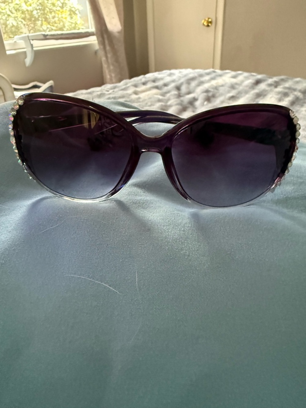 Women's Oversized Gradient Sunglasses - Purple/black